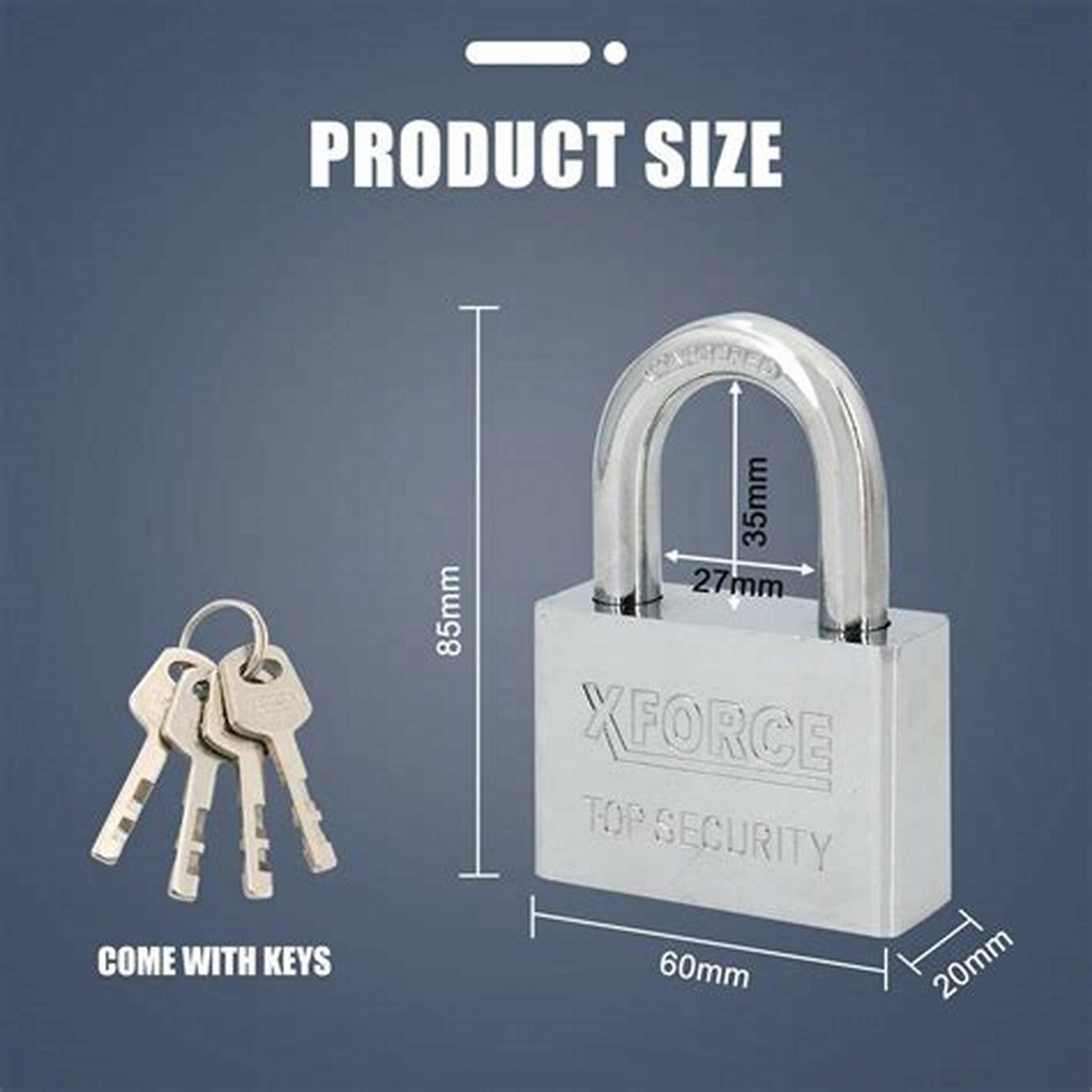 X-BEST TOP SECURITY PADLOCK 60MM