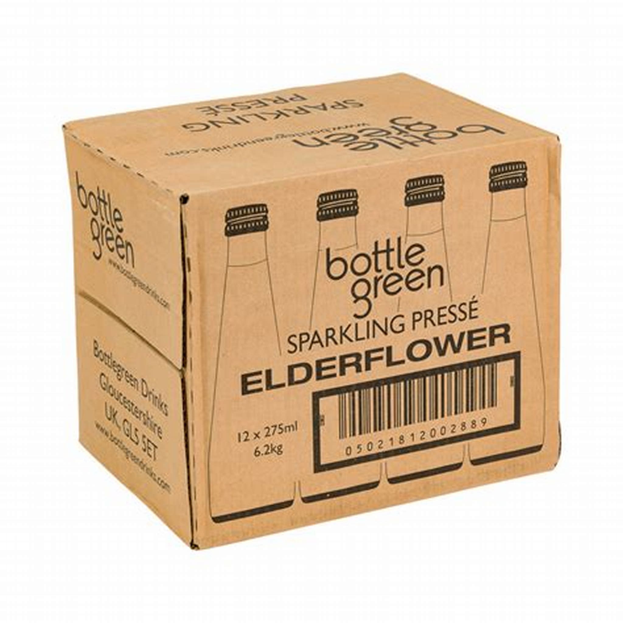 BOTTLE GREEN SPARKLING PRESSE 275ML