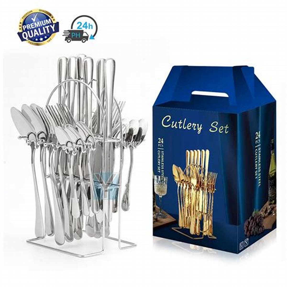 ADONIS KITCHEN 24PCS CUTLERY SET