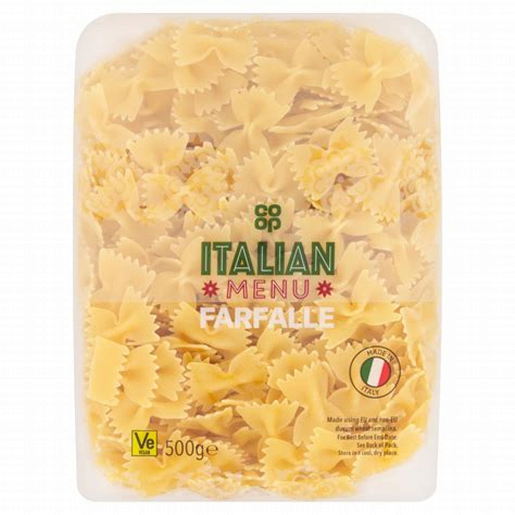CO-OP ITALIAN MENU FARFALLE 500G