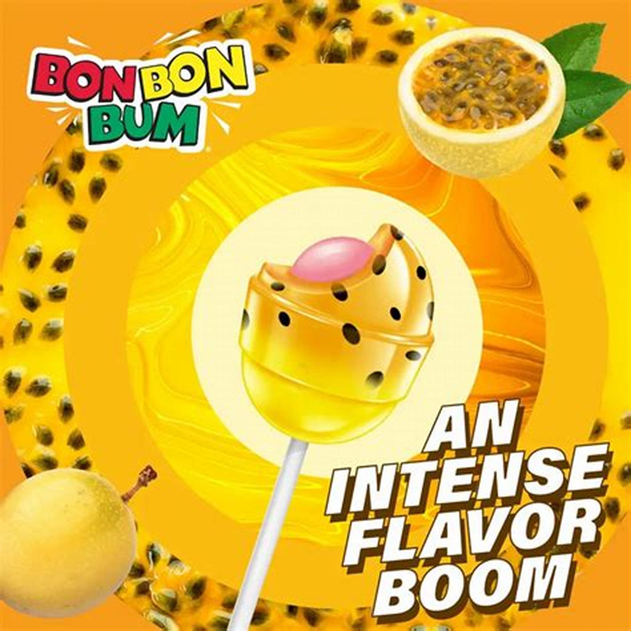 COLOMBINA BONBOB BUM PASSION FRUIT