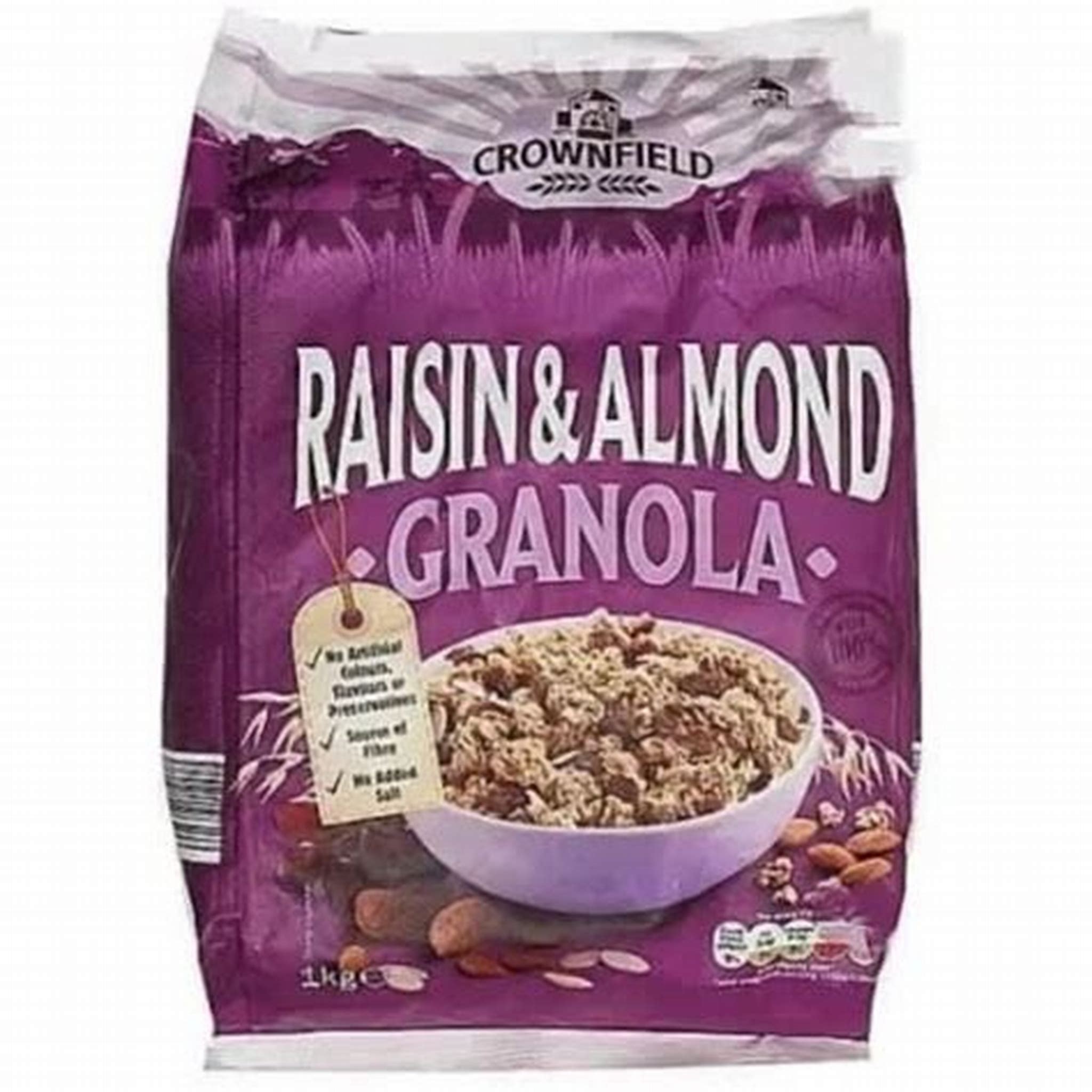 CROWNFIELD RAISON & ALMOND GRANOLA PURPLE