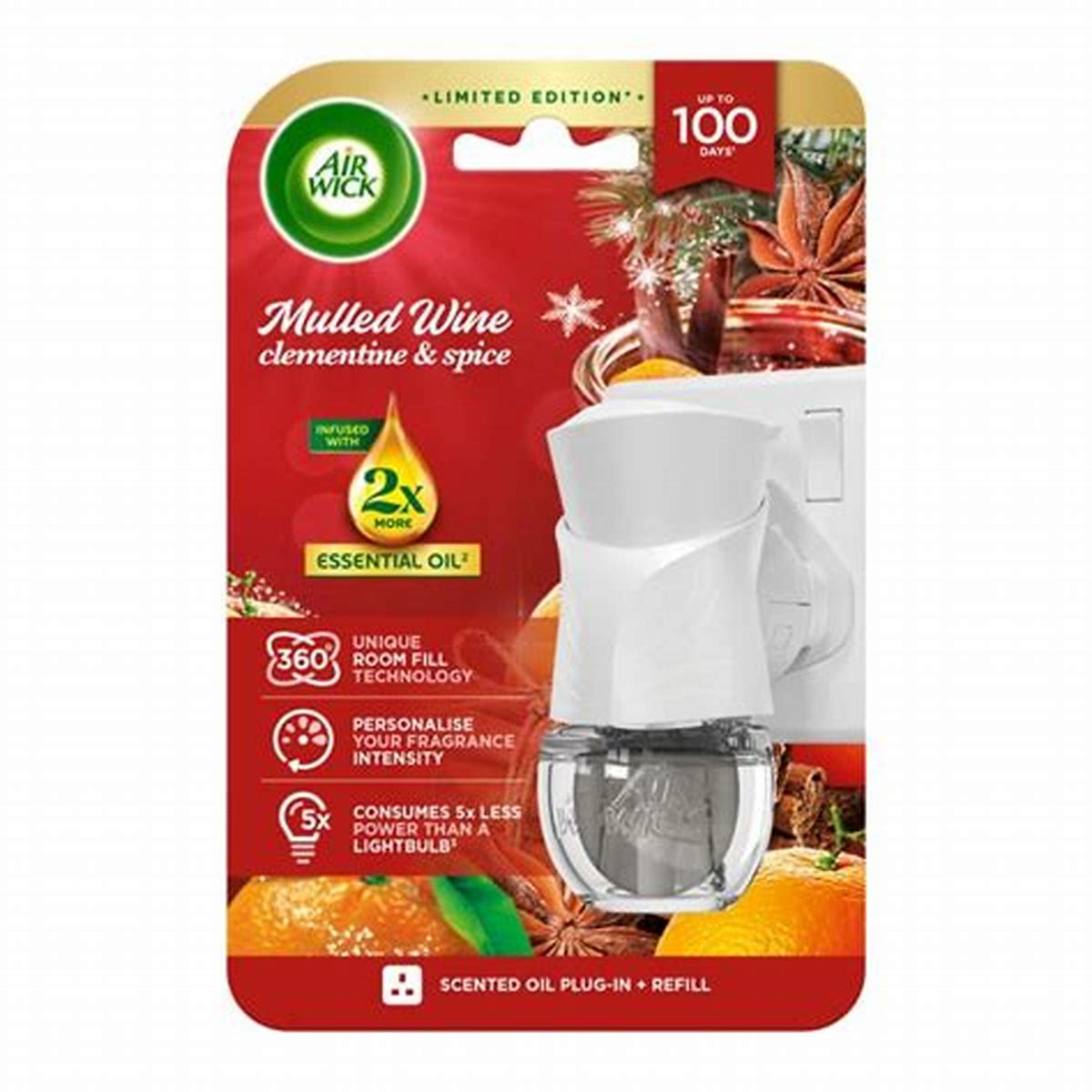 AIR WICK ELECTRIC PLUG MULLED WINE