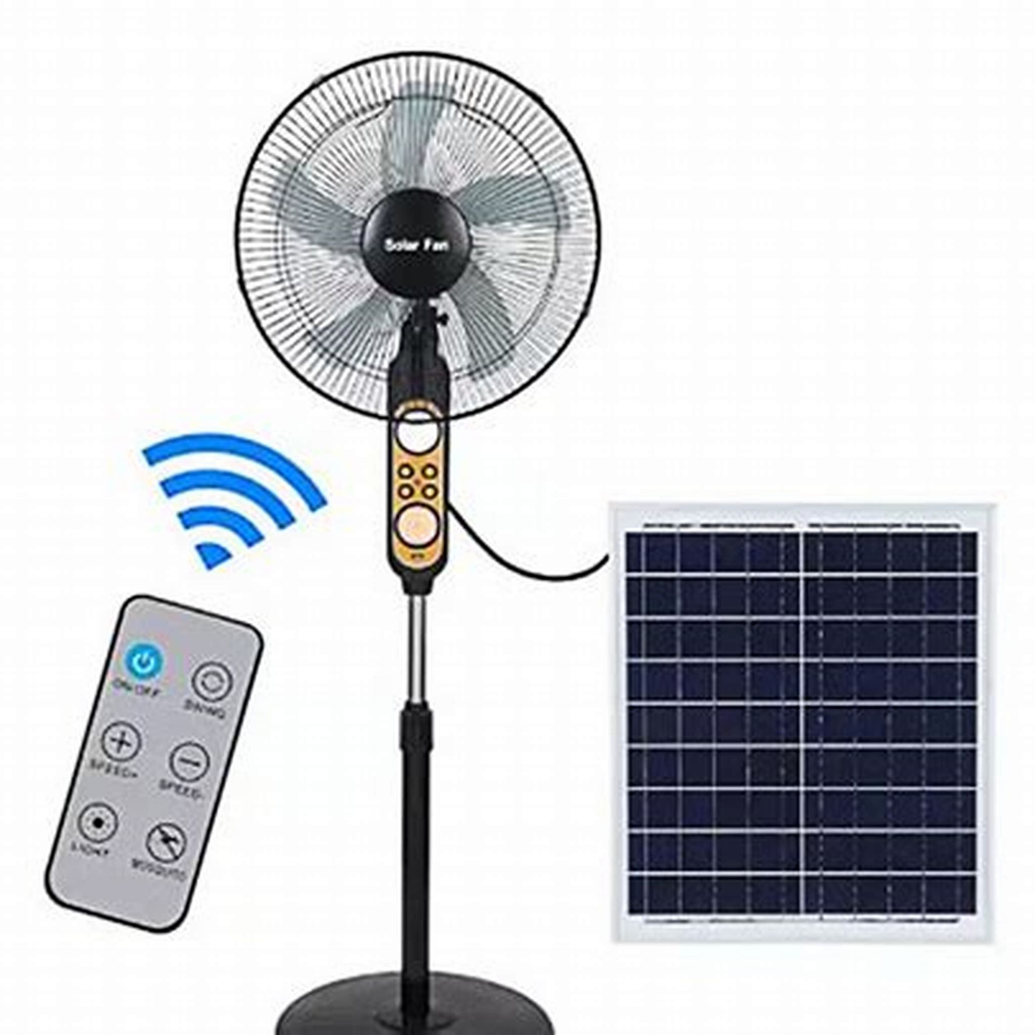 DOUBLE HEAD CHARDING FAN SOLAR CHARGING