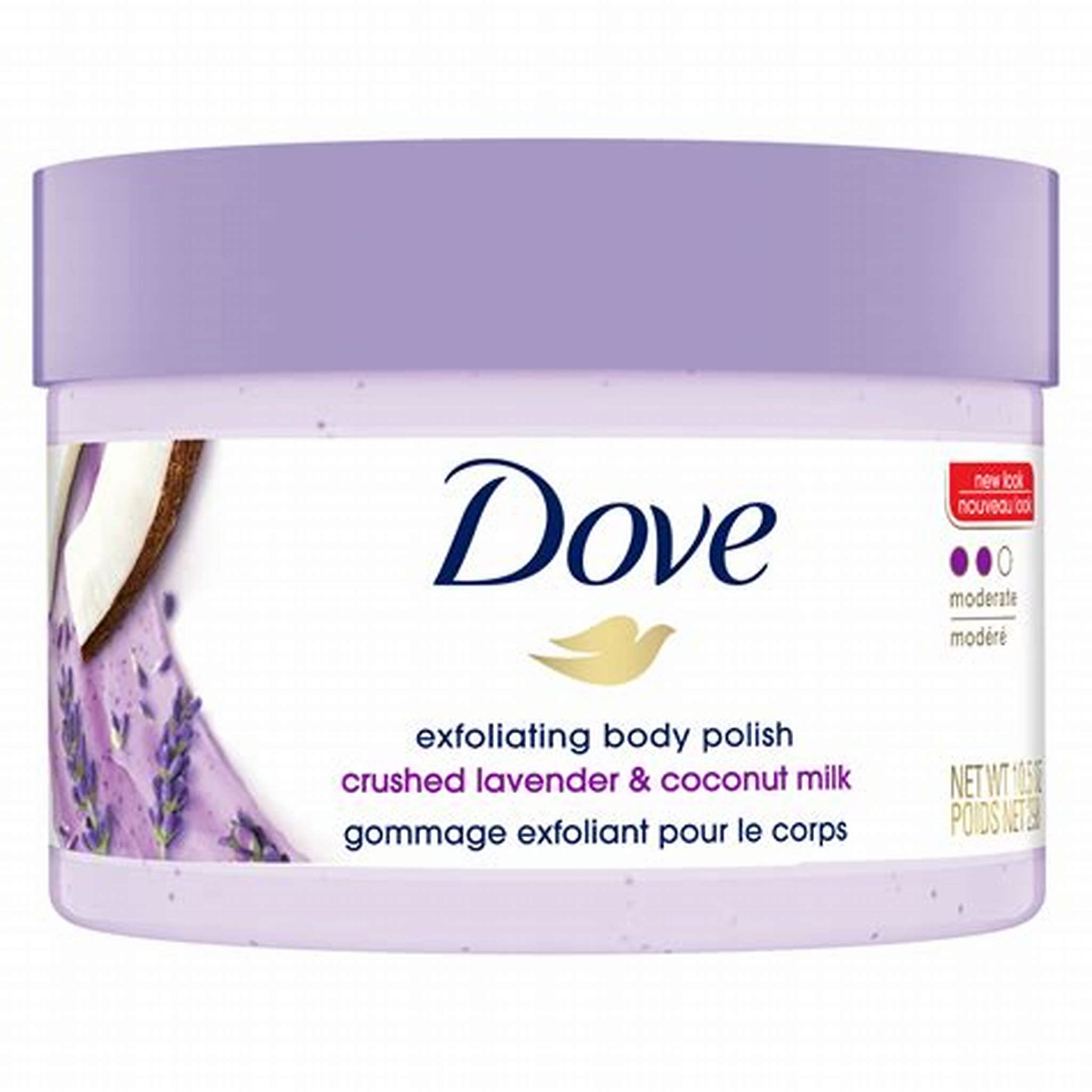 DOVE BODY POLISH LAVENDER AND COCONUT MILK