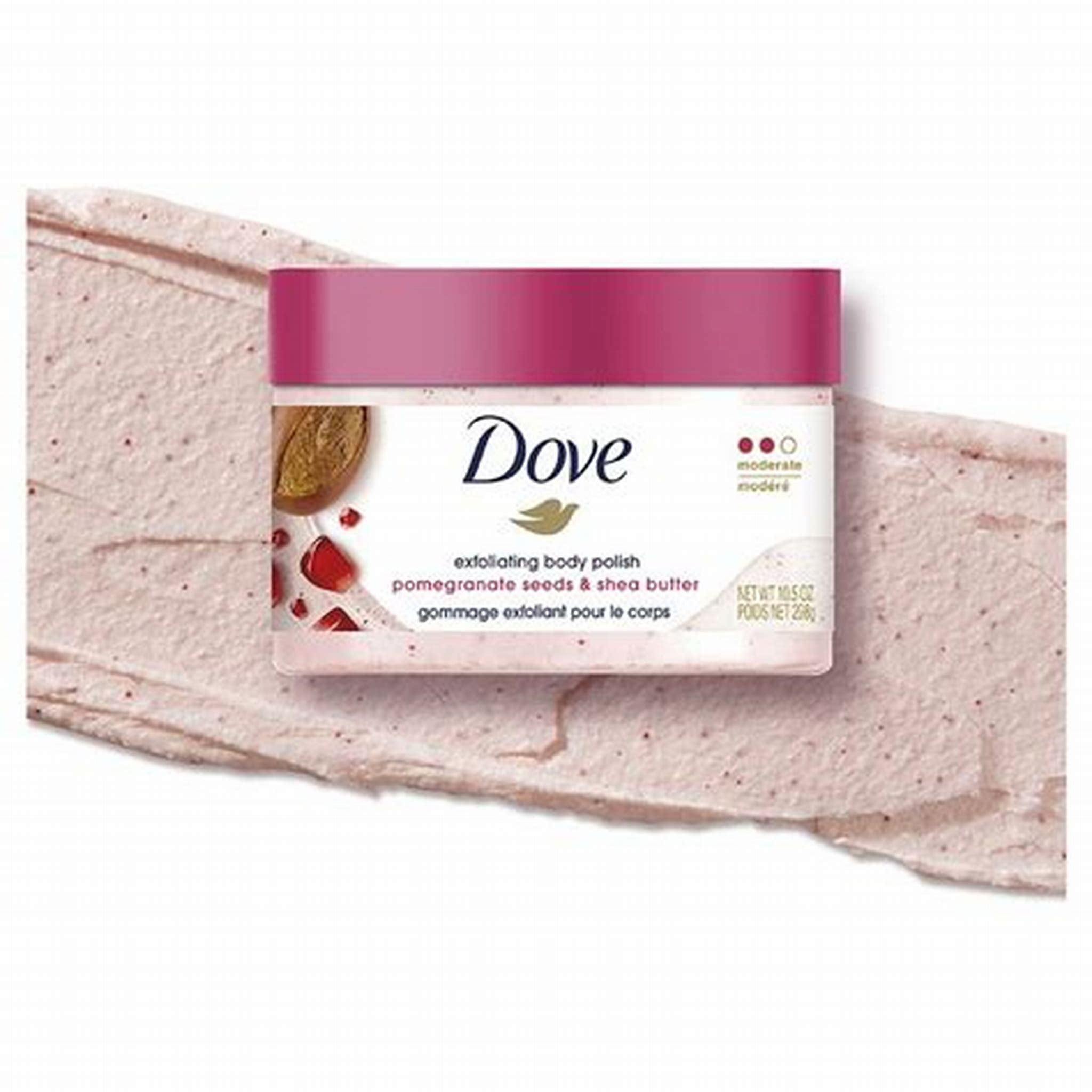 DOVE BODY POLISH POMEGRANATE &SHEA BUTTER
