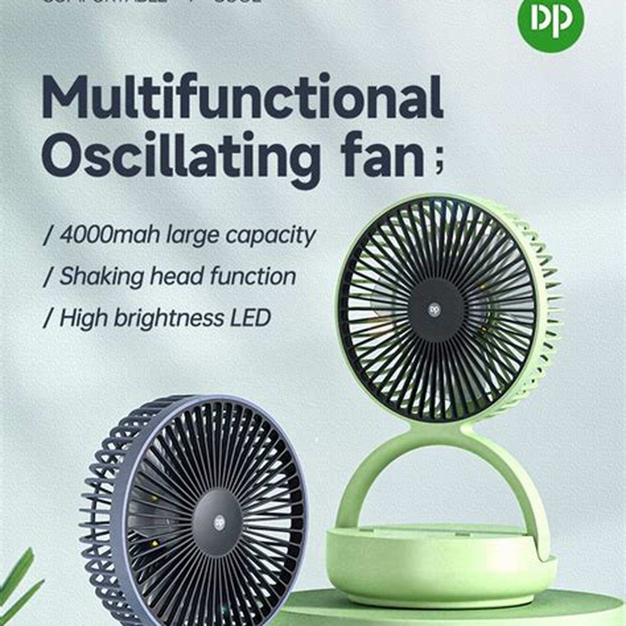 DP DESKTOP RECHARGEABLE FAN DP-7637