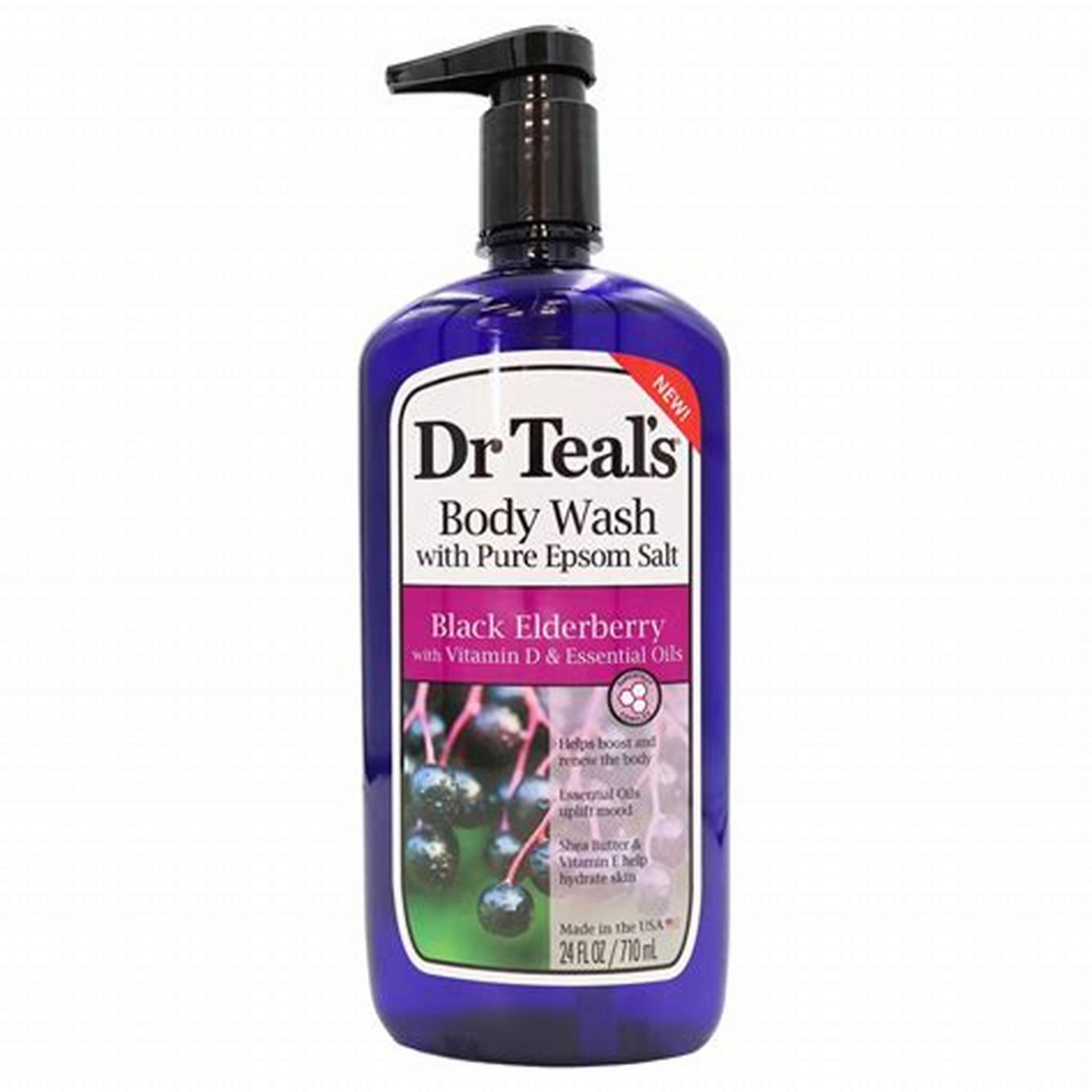 DR TEALS BODY WASH BLACK ELDERBERRY 710ML