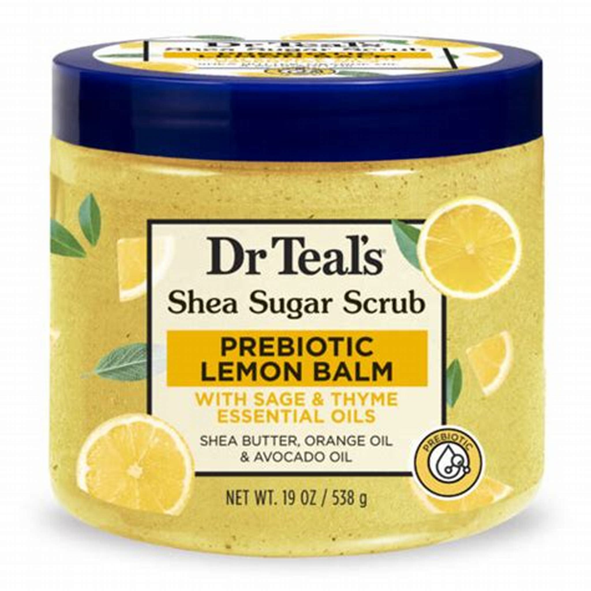 DR TEALS SHEA SUGAR SCRUB LEMON BALM