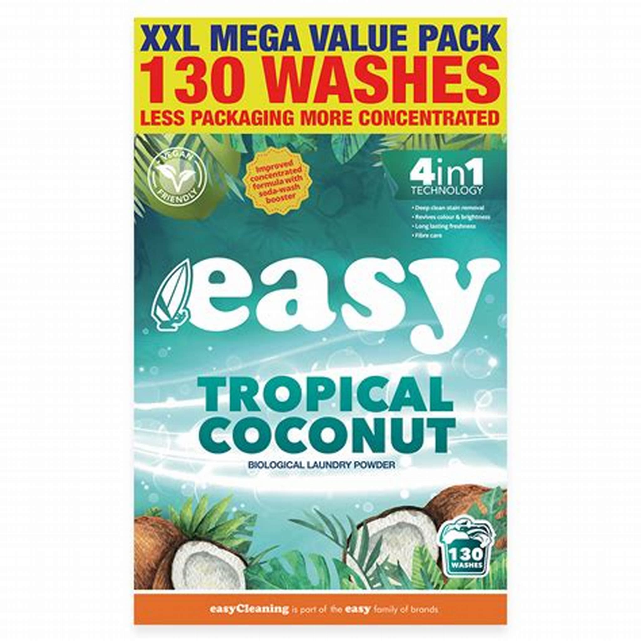EASY 4 IN 1 130 WASHES TROPICAL COCONUT
