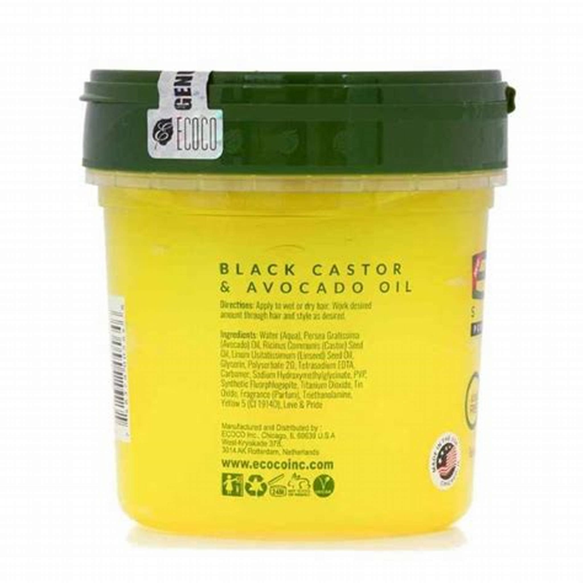 ECO BLACK CASTOR &AVOCADO OIL GEL 236ML