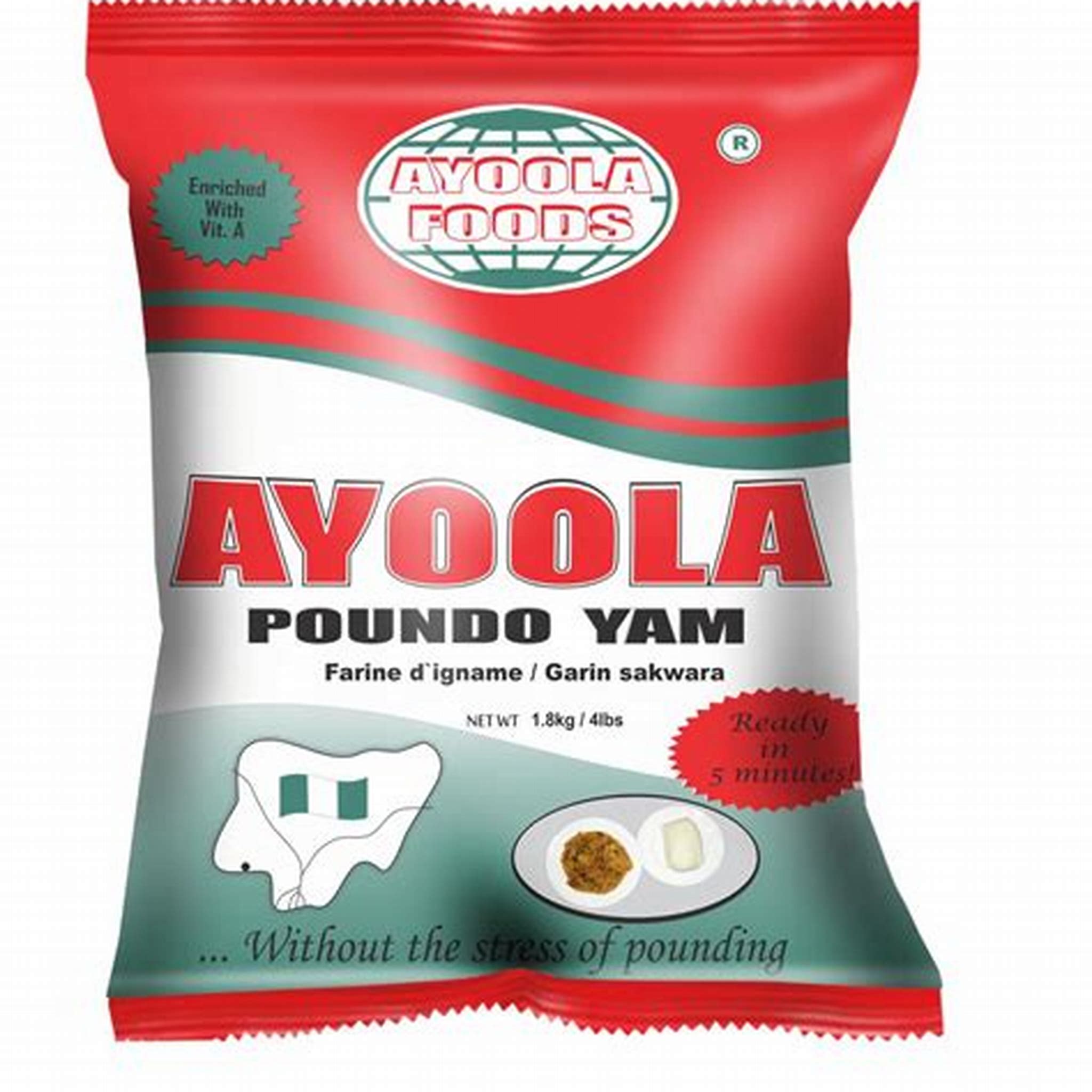 AYOOLA POUNDO YAM FLOUR 1.8KG