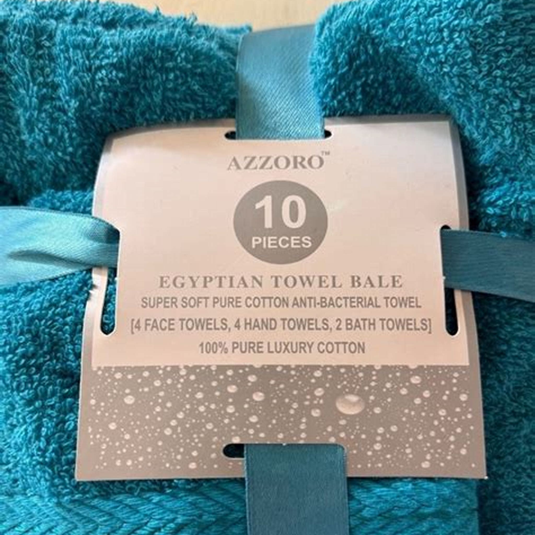 AZZORO 10PCS LUXURY TOWEL