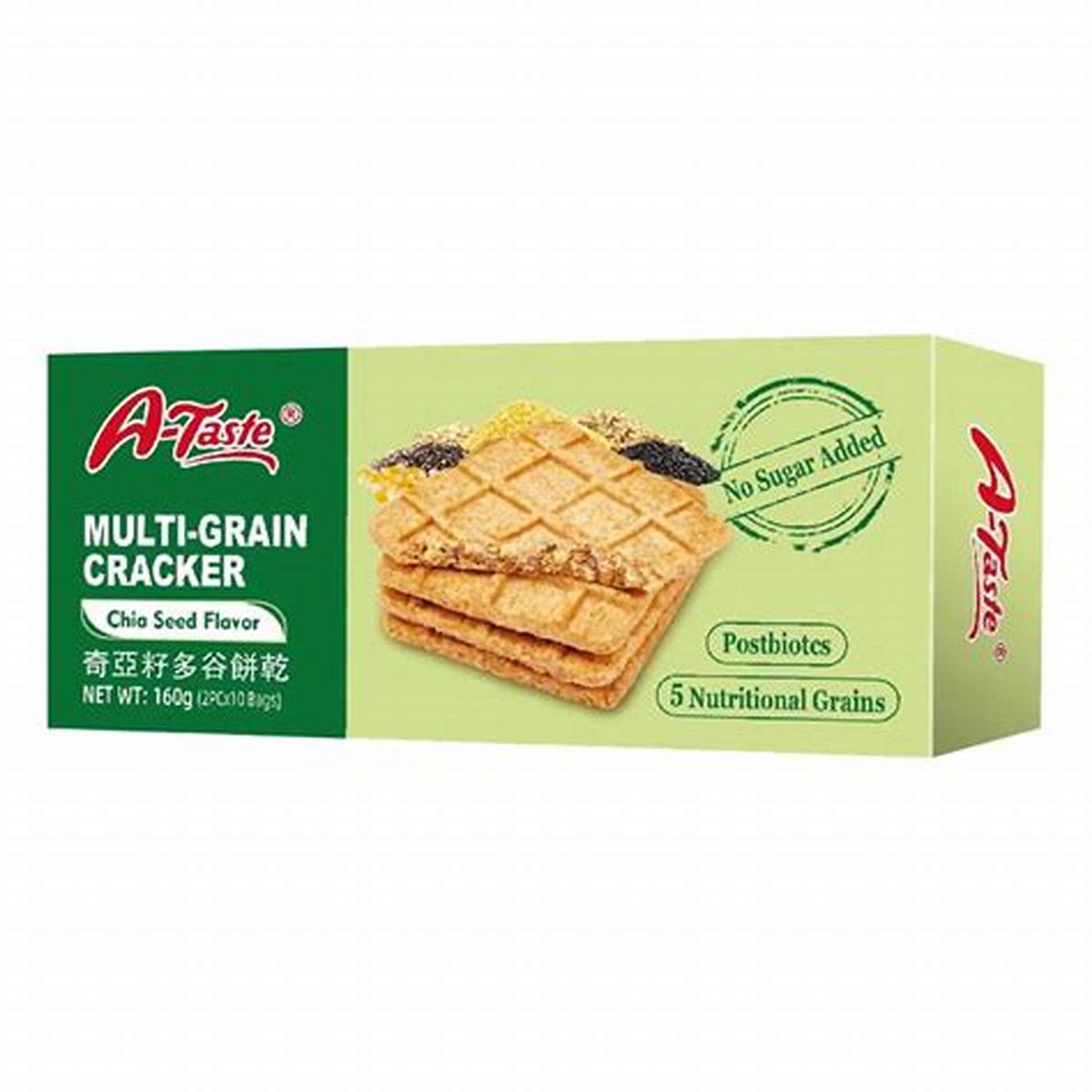 A TASTE MULTIGRAIN CRACKER CHIA SEED FLAVOR