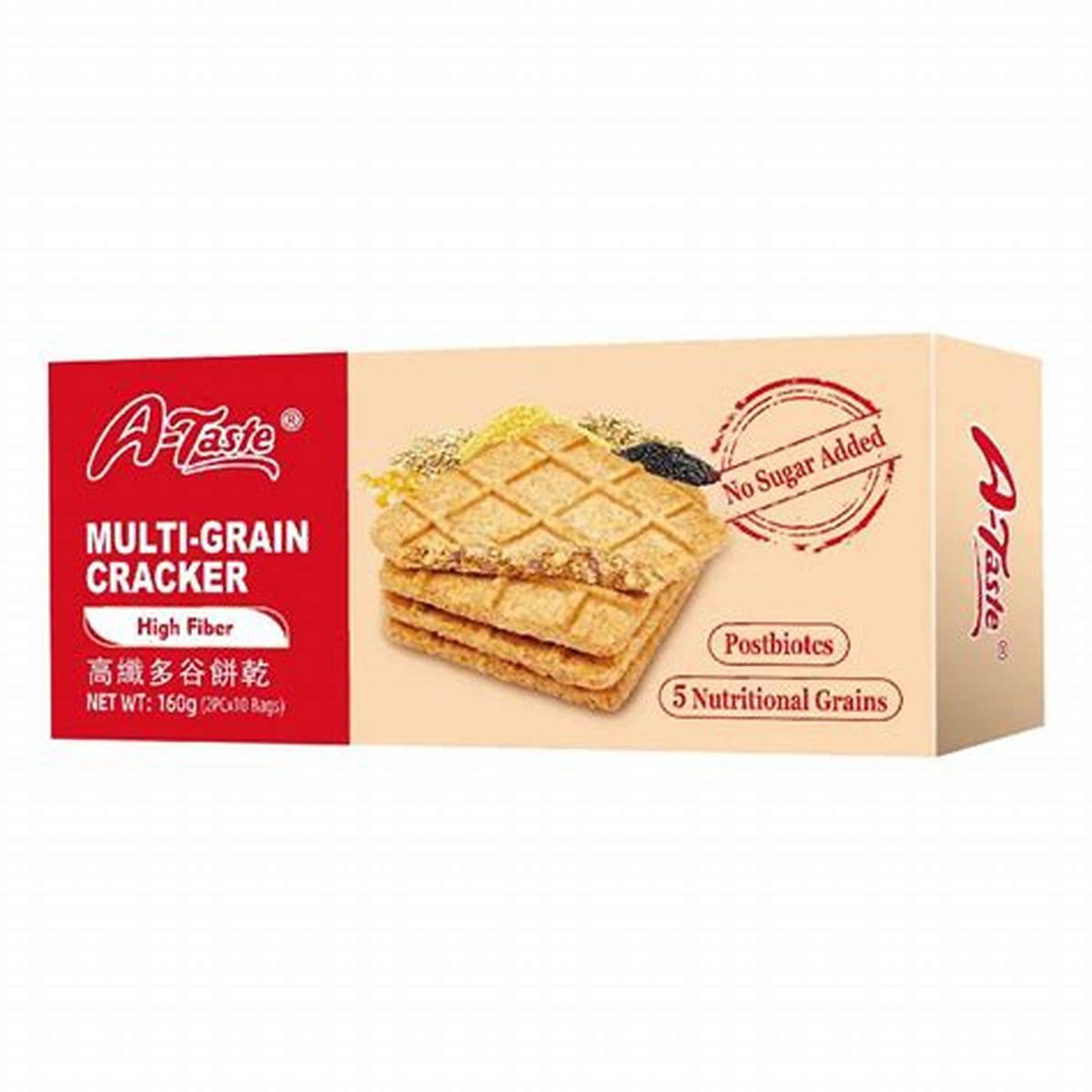 A TASTE MULTIGRAIN CRACKER HIGH FIBER