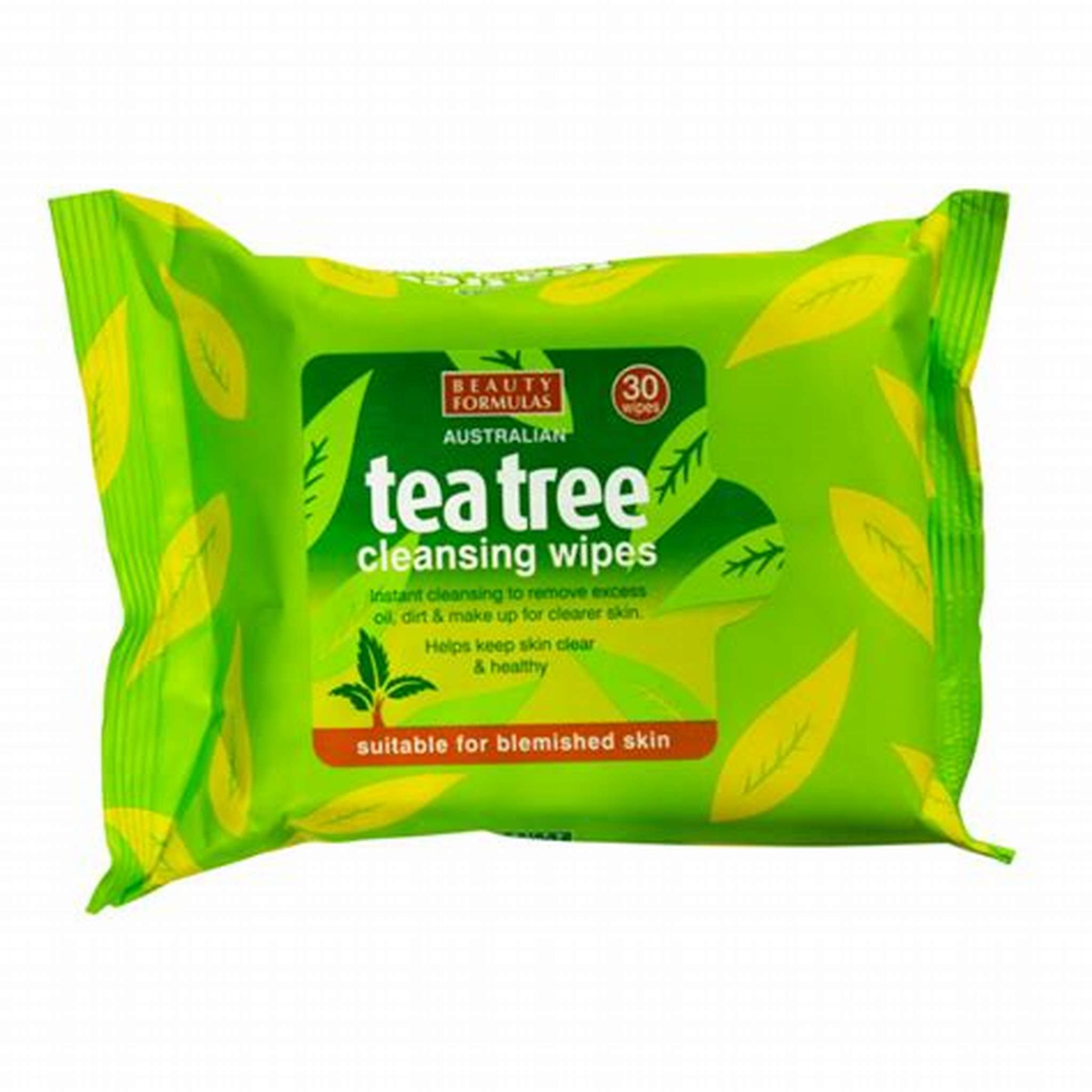 BEAUTY FORMULAS TEA TREE CLEANSING WIPES BLEMISHED SKIN