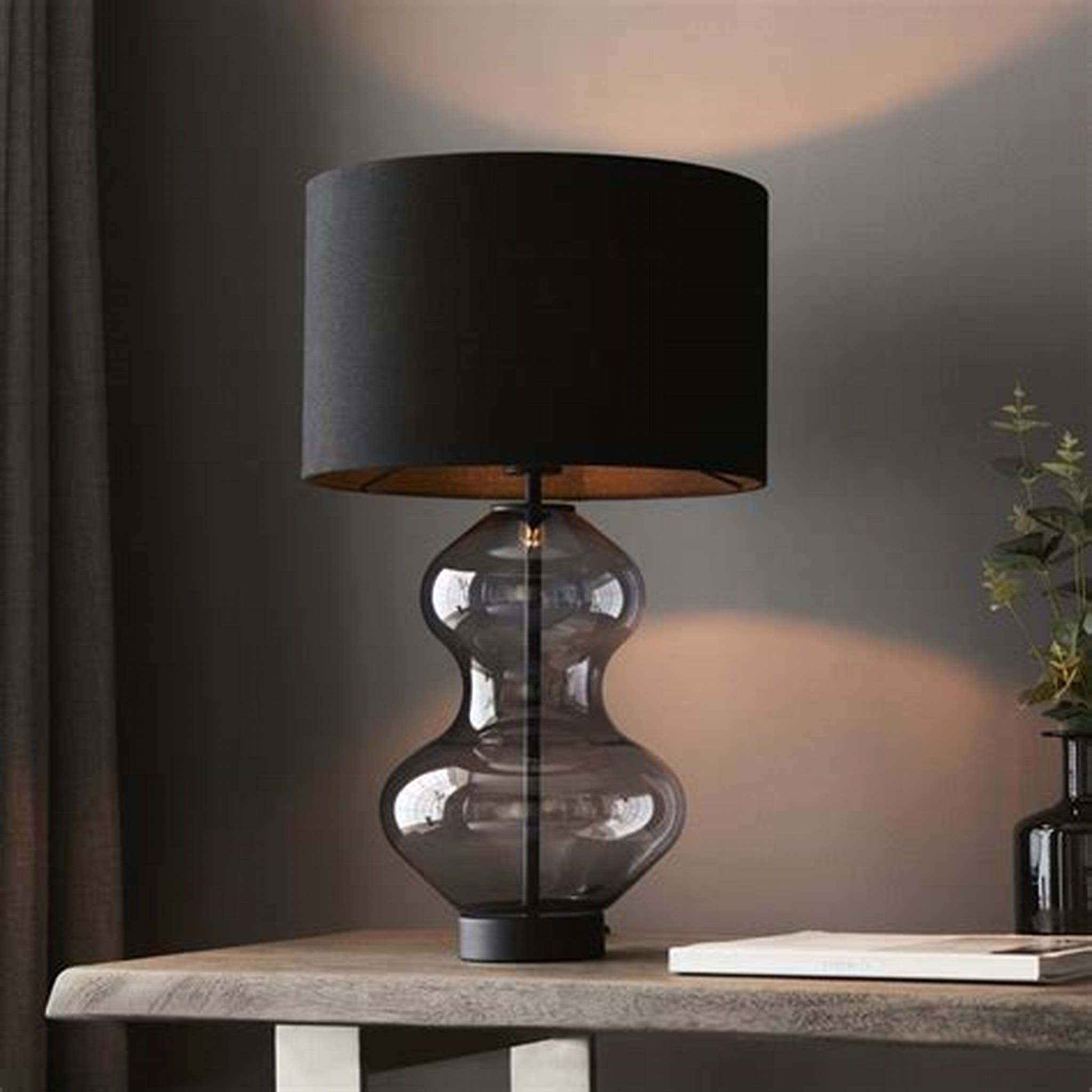 BED SIDE LAMP BLACK & WHITE BIG