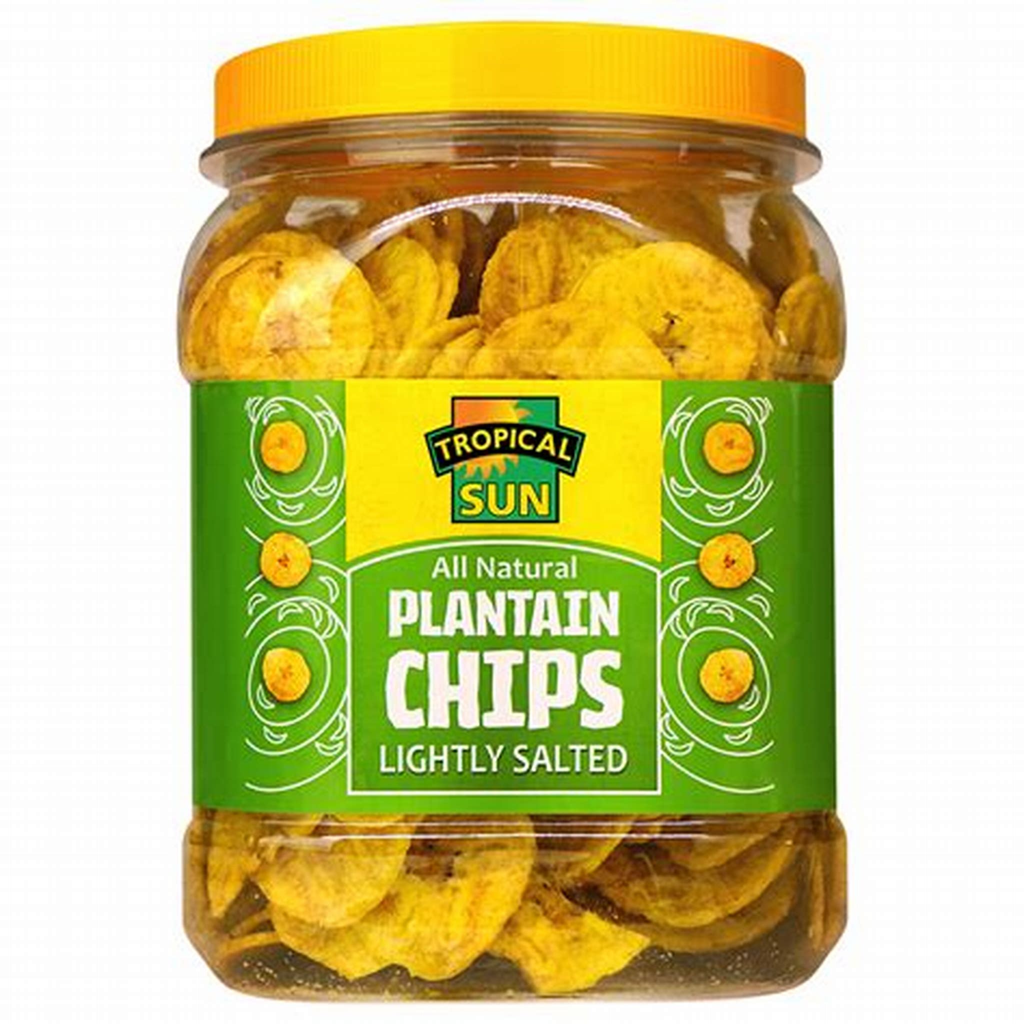 TROPICAL SUN  PLANTAIN CHIPS LIGHTLY SALTED 450G